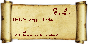 Holéczy Linda névjegykártya